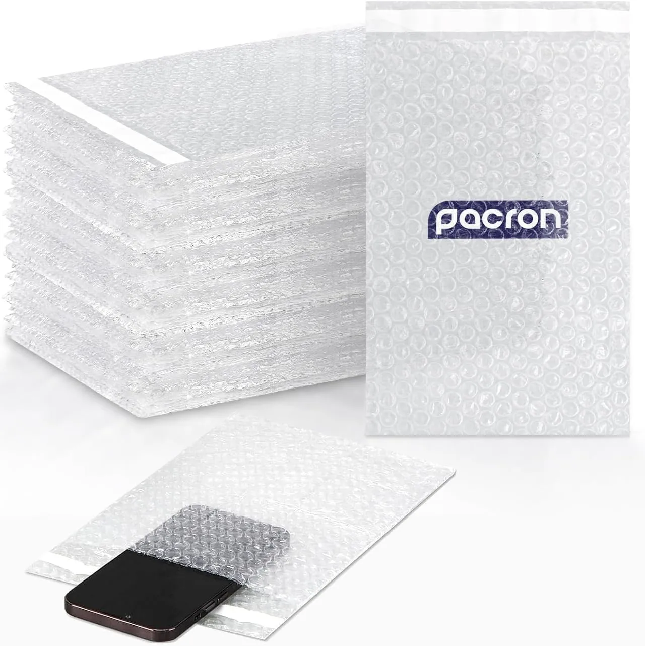 100 Pcs Clear bubble out Bags, 18x23 Bubble pouches, Self-Sealing clear bubble mailer Bubble bags for Shipping, Packing, Storage, Moving, Bubble Cushioning Wrap Bags