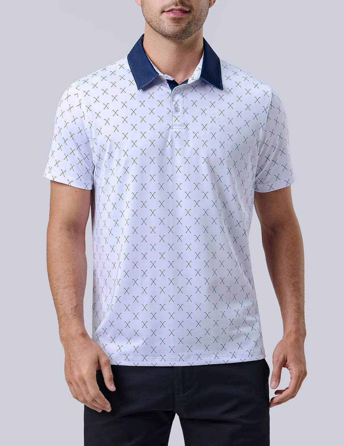 3-Pack Mens Golf Shirt Performance Sport Short Sleeve Moisture Wicking Dry Fit Golf Polo Active Shirts for Men