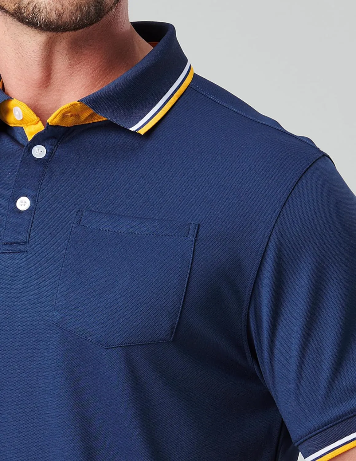 3-Pack Mens Golf Shirt Performance Sport Short Sleeve Moisture Wicking Dry Fit Golf Polo Active Shirts for Men