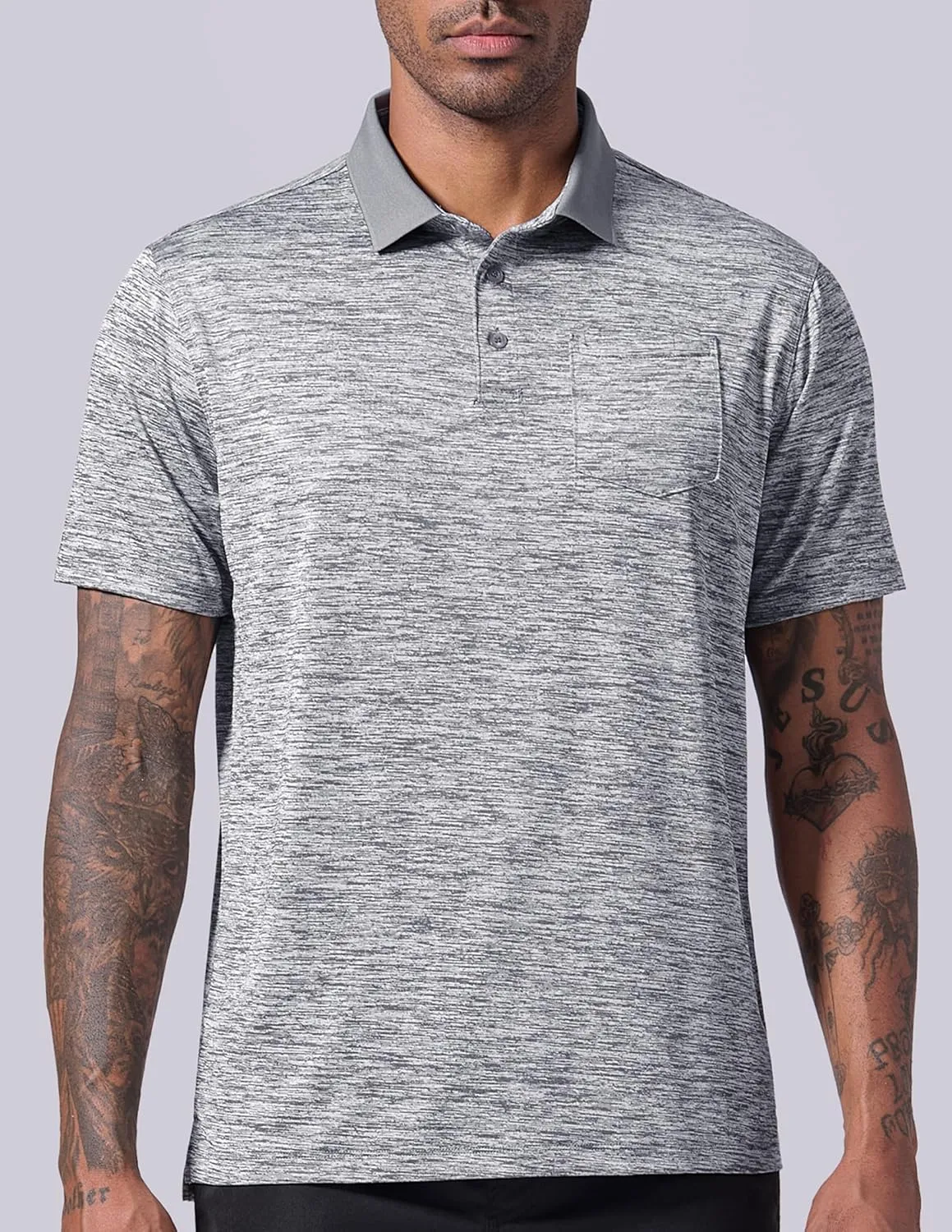 3-Pack Mens Golf Shirt Performance Sport Short Sleeve Moisture Wicking Dry Fit Golf Polo Active Shirts for Men