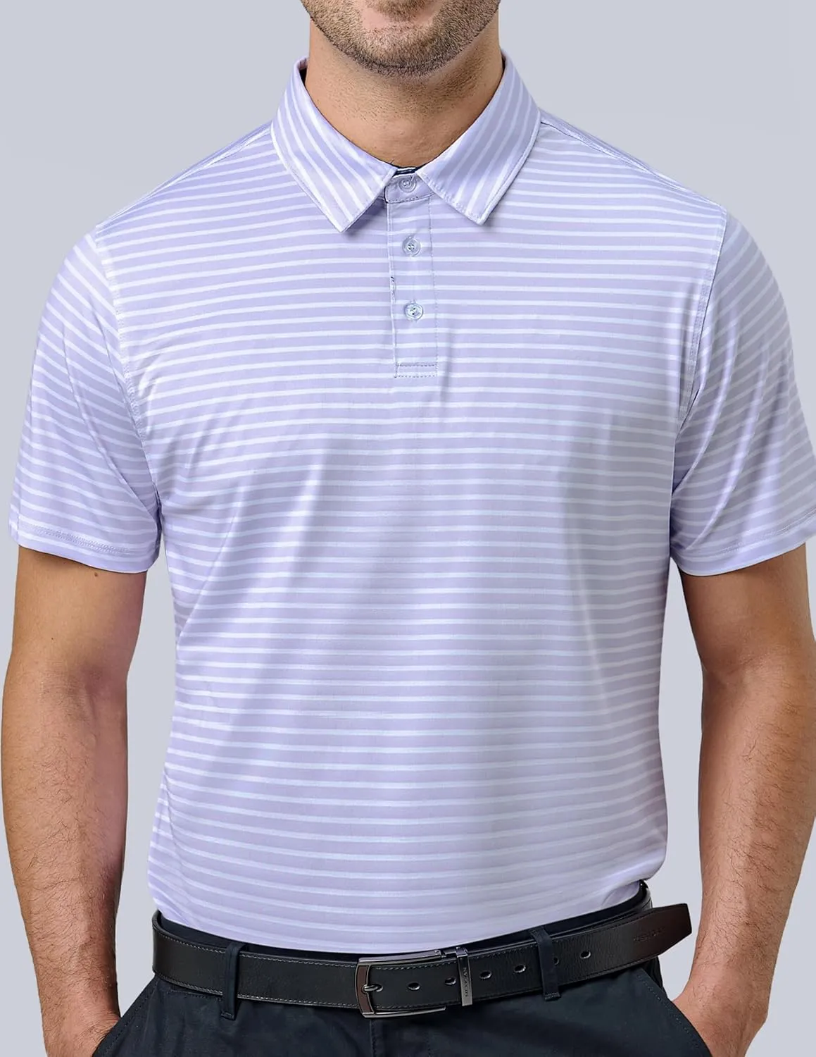 3-Pack Mens Golf Shirt Performance Sport Short Sleeve Moisture Wicking Dry Fit Golf Polo Active Shirts for Men