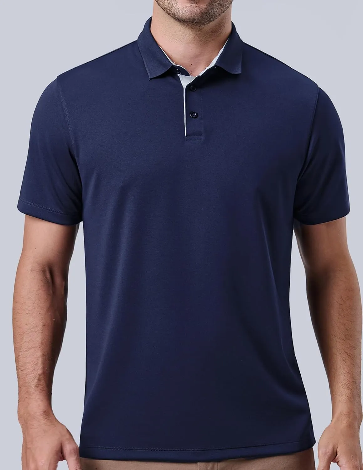 3-Pack Mens Golf Shirt Performance Sport Short Sleeve Moisture Wicking Dry Fit Golf Polo Active Shirts for Men