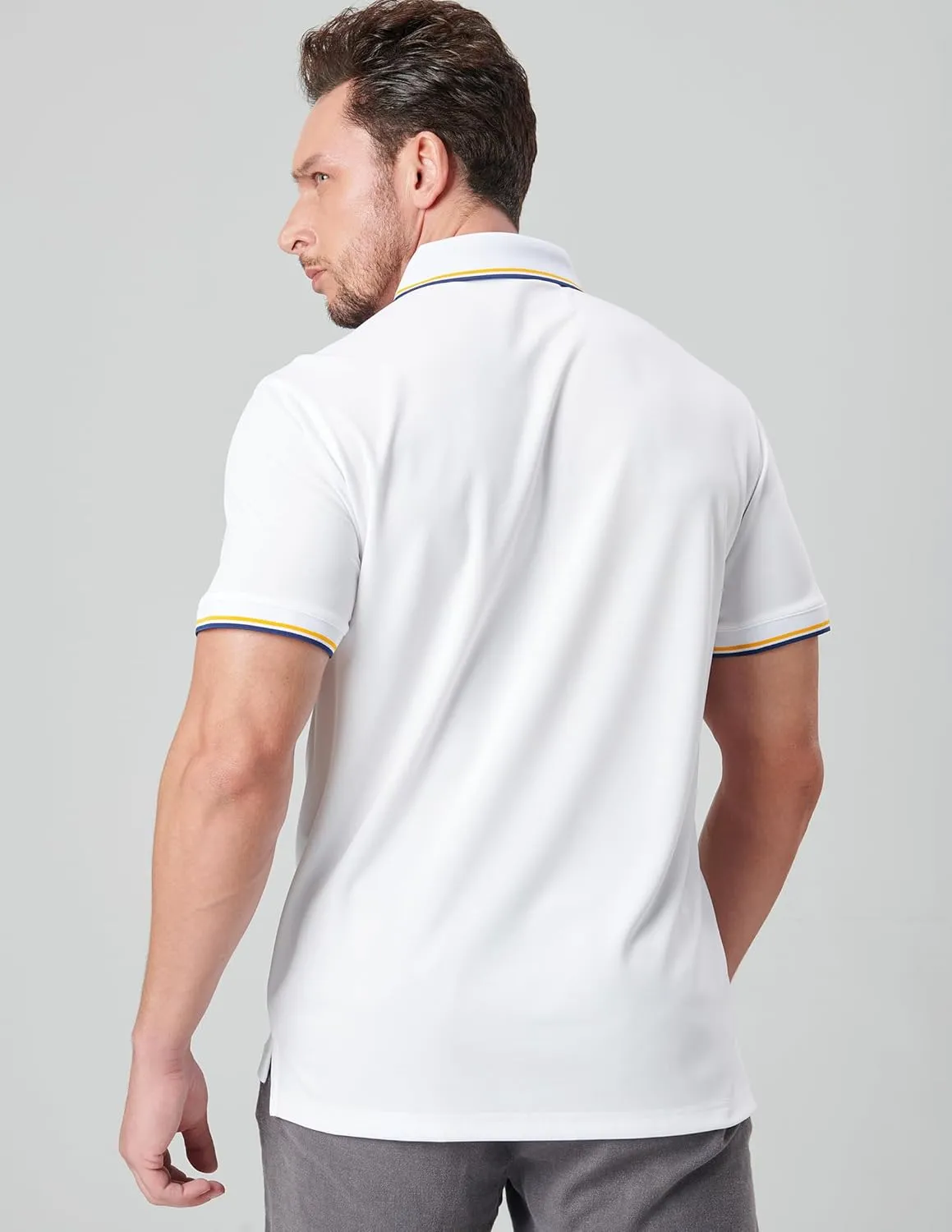 3-Pack Mens Golf Shirt Performance Sport Short Sleeve Moisture Wicking Dry Fit Golf Polo Active Shirts for Men
