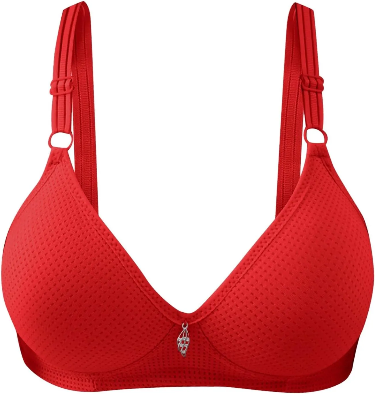 3Pcs Bras for Women Full Coverage Front Side Buckle Lace Edge Casual Push Up Bras Casual Seamless Gathering Bralettes