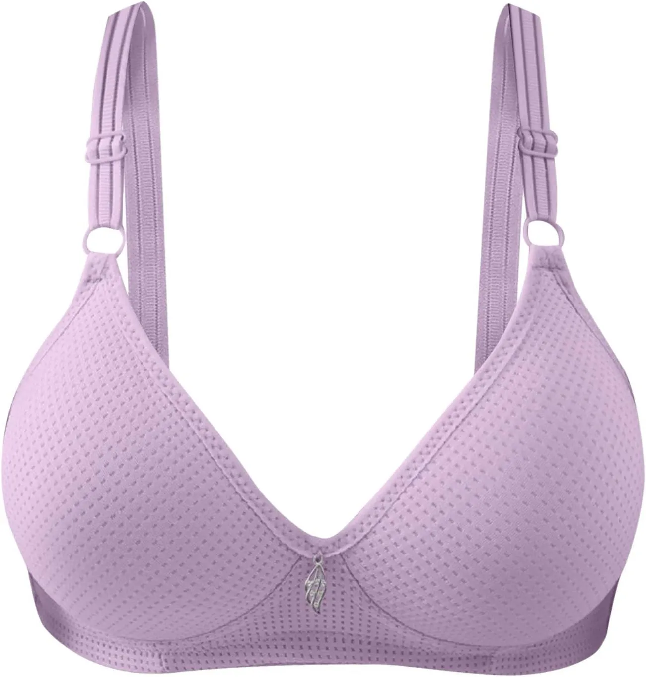 3Pcs Bras for Women Full Coverage Front Side Buckle Lace Edge Casual Push Up Bras Casual Seamless Gathering Bralettes