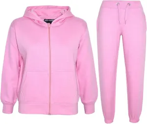 A2Z 4 Kids Unisex Plain Tracksuit Hoodie with Joggers Jogging Sweatpants Sports Activewear Set Girls Boys Age 2-13 years