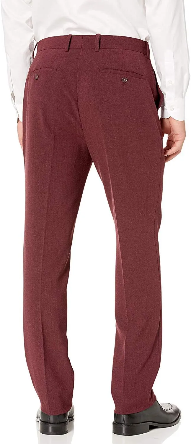 Adam Baker Men's Single Breasted Stretch Slim Fit Stretch 2-Button Vested Suit Set - Colors