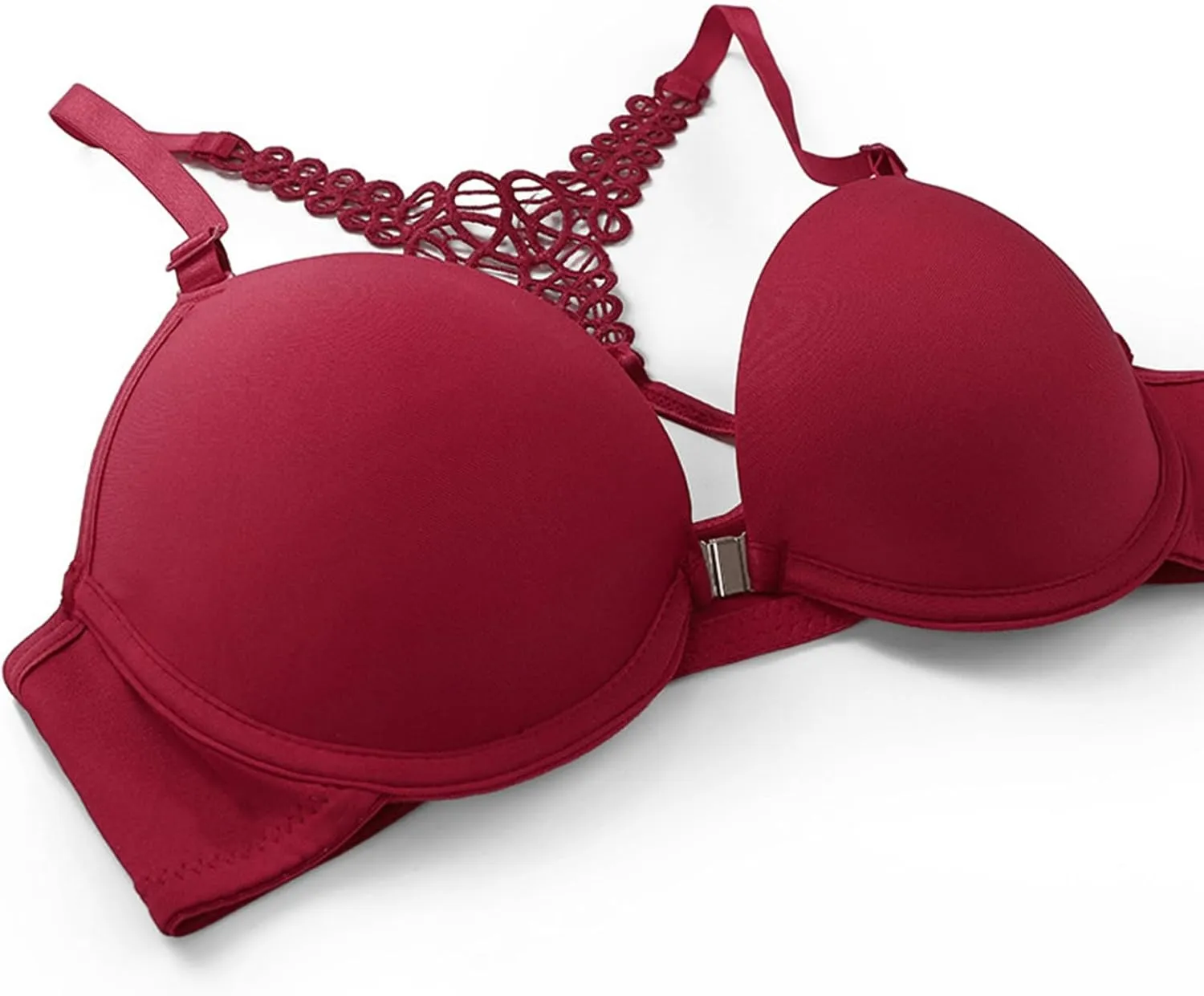 Akklian Sexy Lingerie for Women Lace Matching Bra and Panty Sets Push Up Gathered Underwire Bralette 2 Piece Lingerie Set