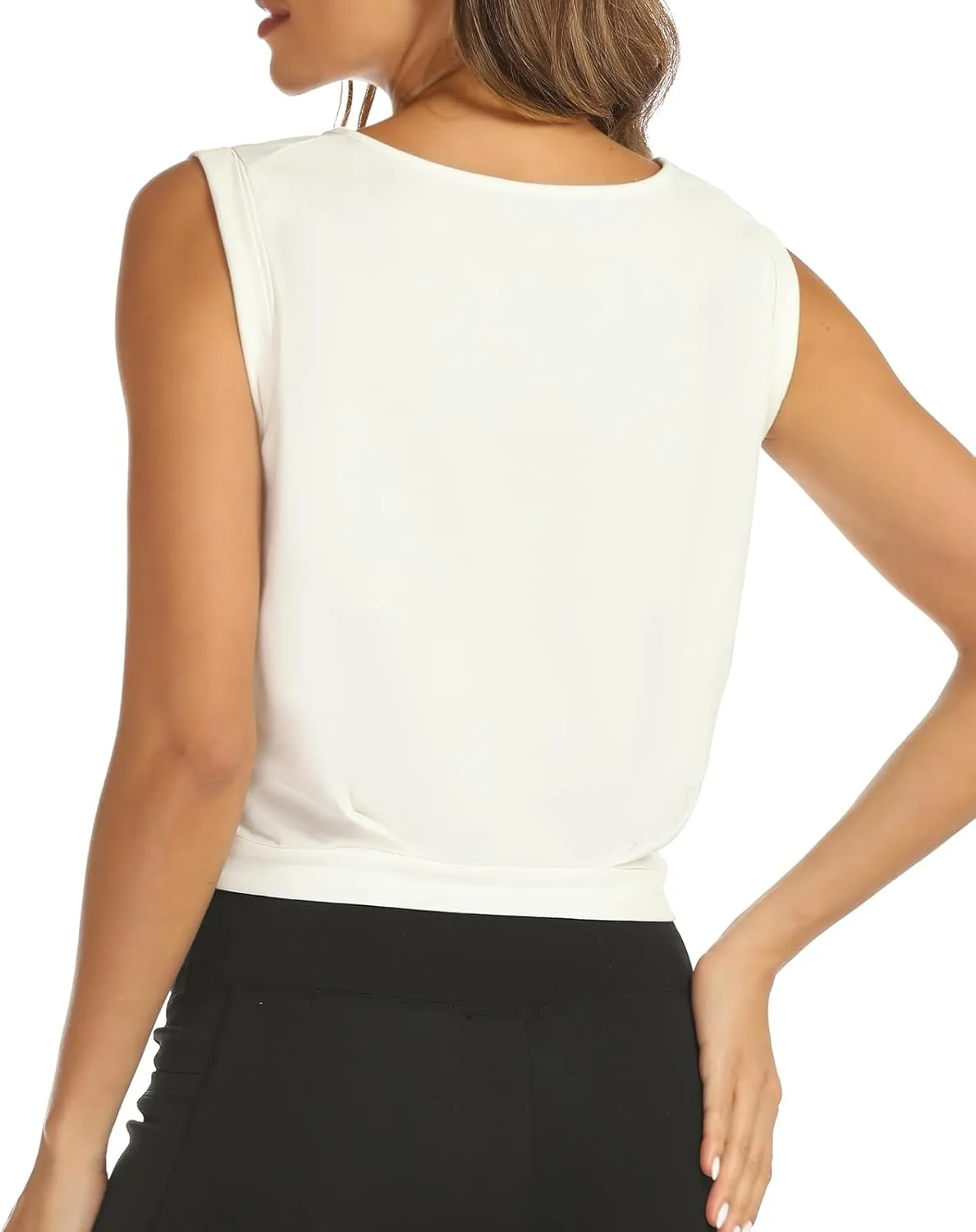 ARRIVE GUIDE Crop Tops Athletic Shirts for Women Yoga Top Running Gym Workout Tank Shirt