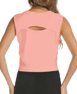 ARRIVE GUIDE Crop Tops Athletic Shirts for Women Yoga Top Running Gym Workout Tank Shirt