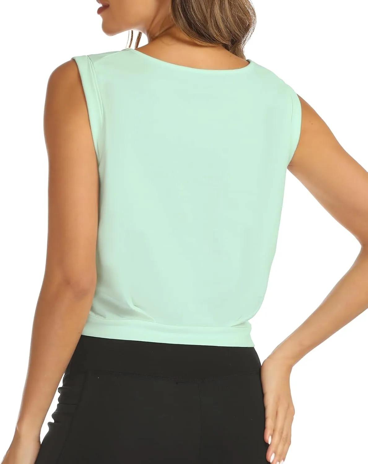 ARRIVE GUIDE Crop Tops Athletic Shirts for Women Yoga Top Running Gym Workout Tank Shirt