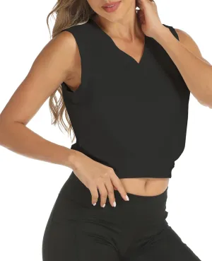 ARRIVE GUIDE Crop Tops Athletic Shirts for Women Yoga Top Running Gym Workout Tank Shirt