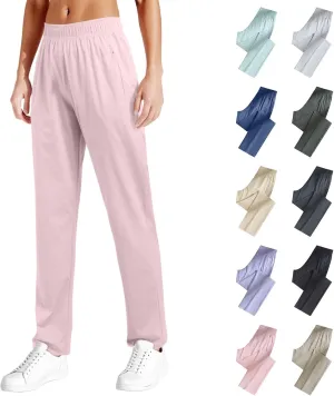 Beeswan Pants for Women Over 50,Stretch Active - Women's Ultra Stretch Quick Drying Breathable Straight Leg Pants
