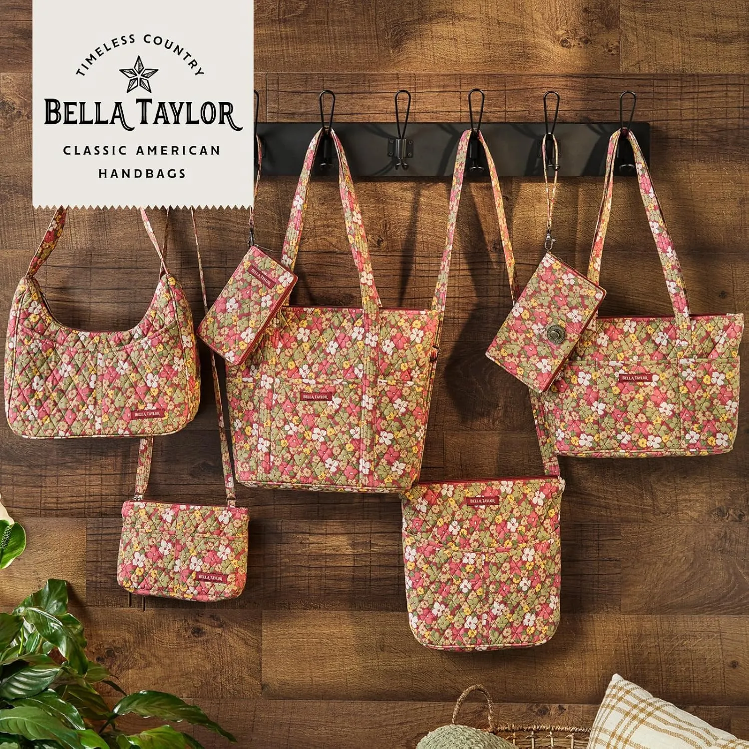 Bella Taylor Everyday Tote | Lightweight Quilted Fabric Handbags for Women