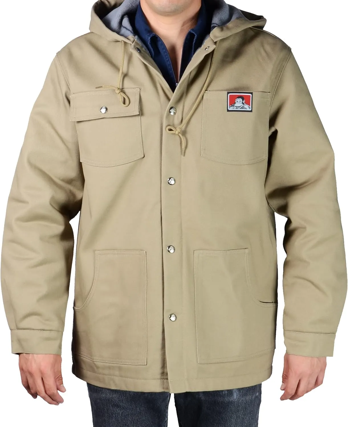 Ben Davis 385 Hooded Jacket, Front Snap