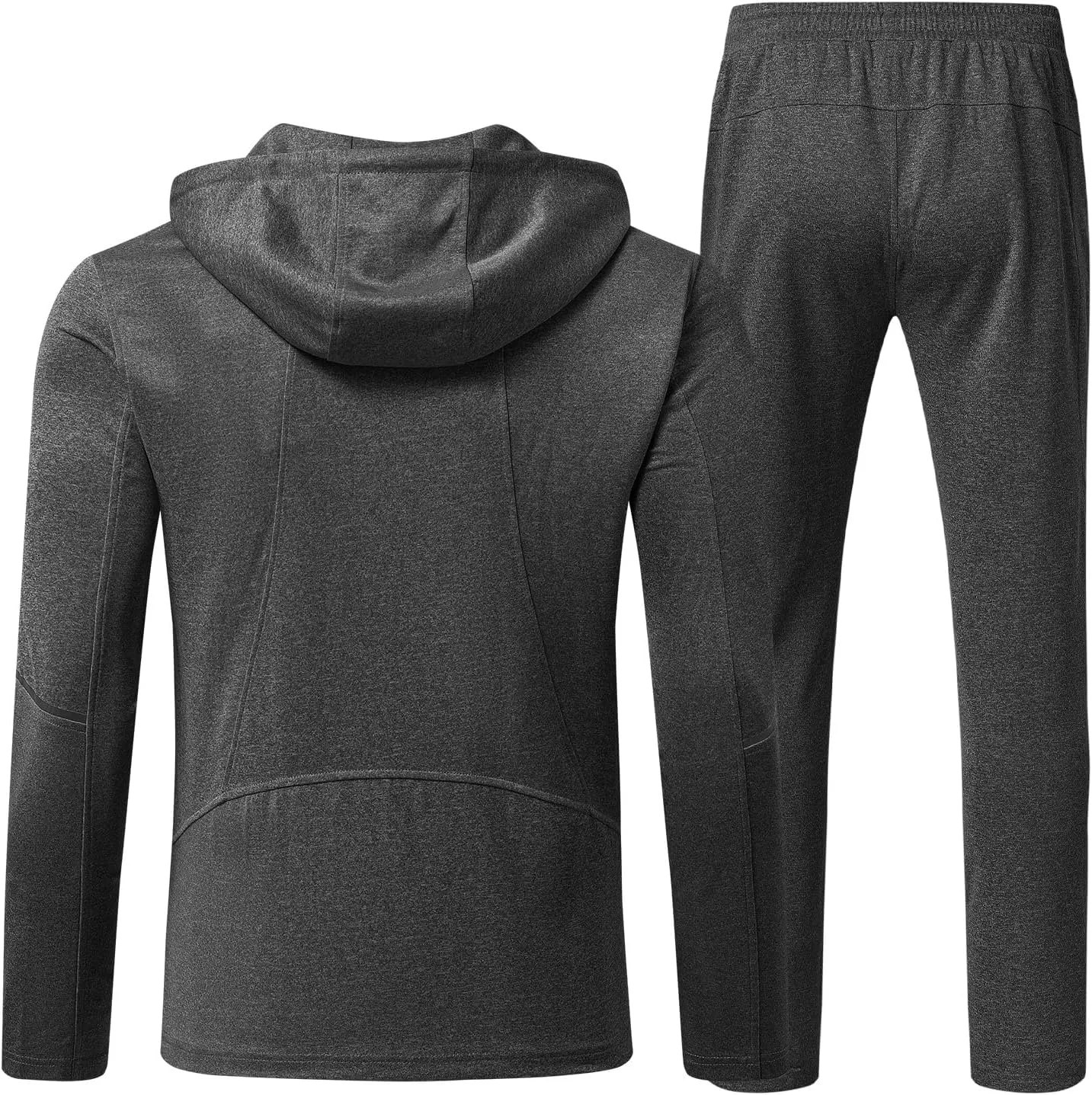 BGOWATU Men's Tracksuits Set Full Zip Jacket Hoodie Sweatsuit Running Sport Pants Outfits for Men with Zipper Pockets