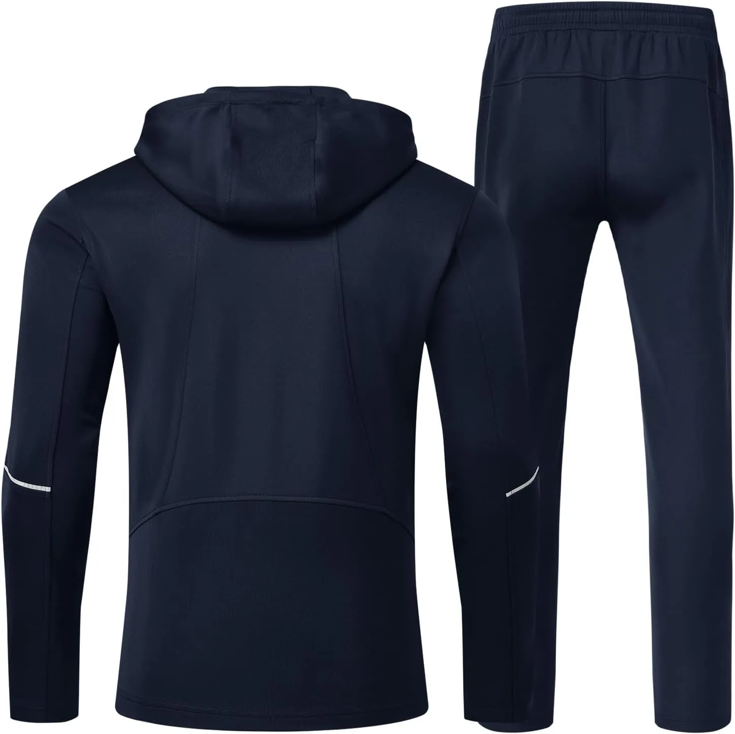 BGOWATU Men's Tracksuits Set Full Zip Jacket Hoodie Sweatsuit Running Sport Pants Outfits for Men with Zipper Pockets