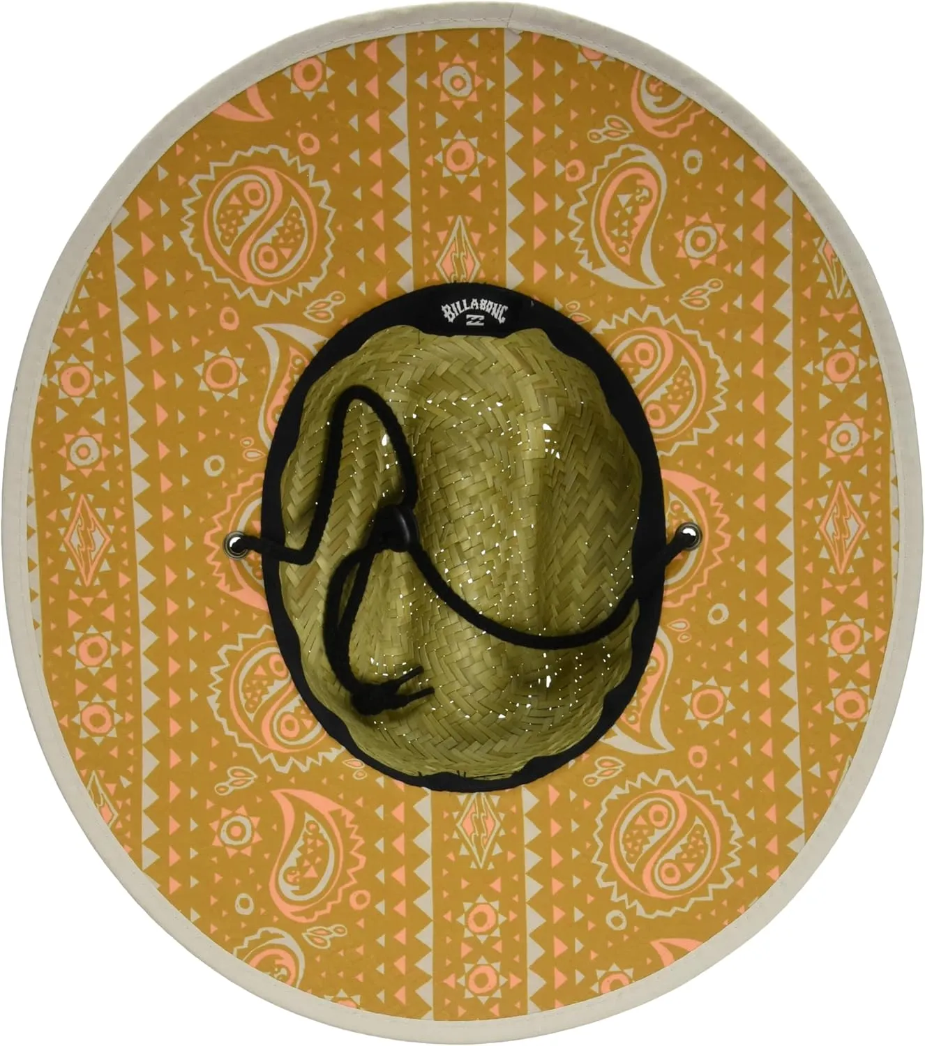 Billabong Men's Classic Printed Straw Lifeguard Hat