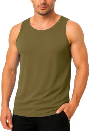 Boladeci Men's Tank Top Workout Athletic Quick Dry Lightweight Summer Beach Gym UPF 50  Sun Protection Sleeveless Shirts