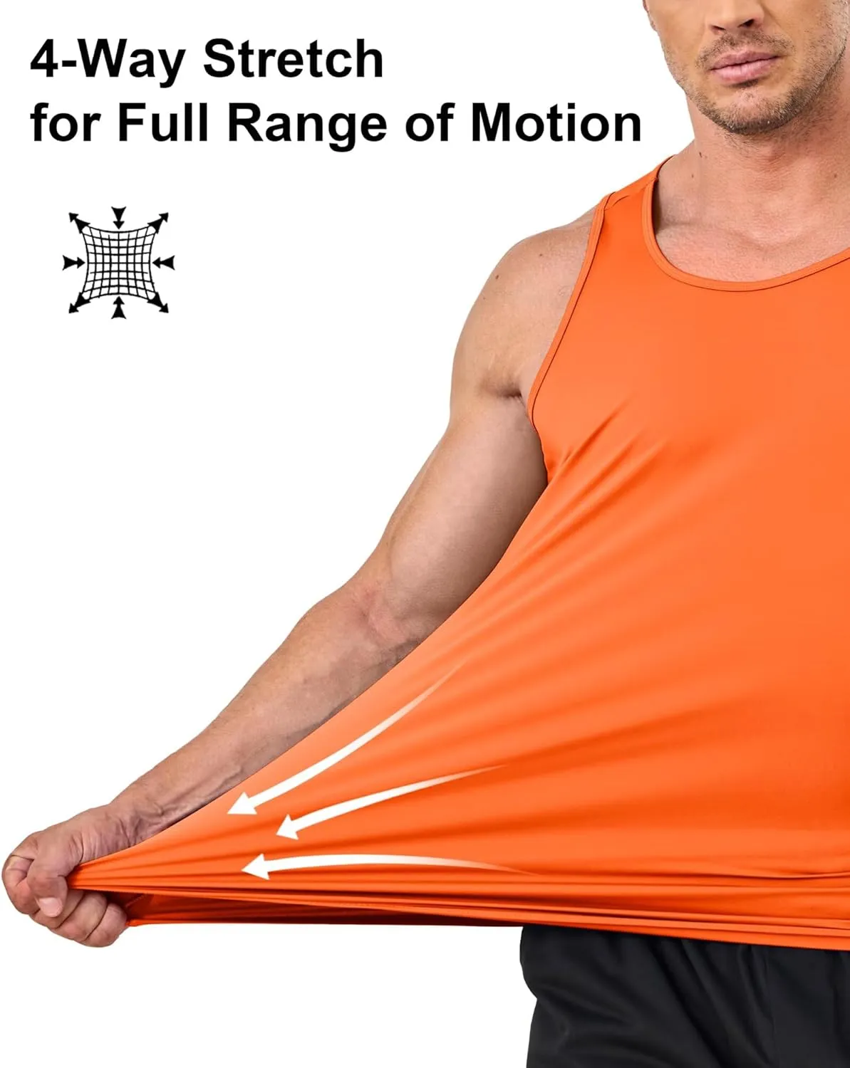 Boladeci Men's Tank Top Workout Athletic Quick Dry Lightweight Summer Beach Gym UPF 50  Sun Protection Sleeveless Shirts