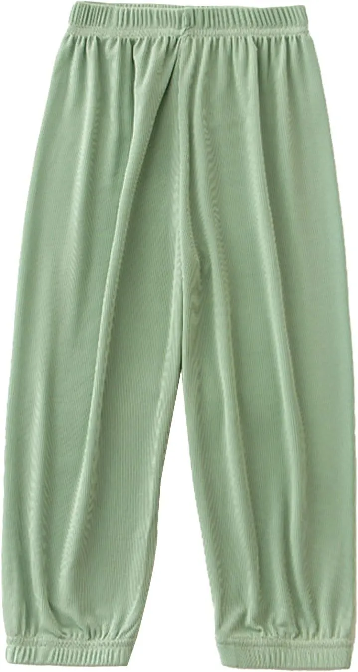 Boys Girls Harem Pants Baggy Sweatpants for Kids Elastic Waist Joggers Cotton Wide Leg 𝐋ounge Pants Summer Clothes