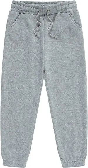 Boys Girls Sweatpants Solid Elastic Waist Baggy Joggers Kids Toddler Active Jogger Pants Cotton Sports Athletic Trousers