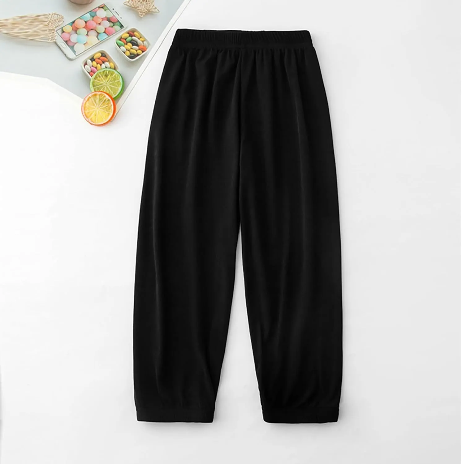 Boys Girls Wide Leg Pants Baggy Sweatpants for Kids 𝐋ounge Pants Elastic Waist Joggers Harem Pants Sport Dance Trousers