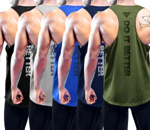 Boyzn Men's 1, 3 or 5 Pack Y-Back Workout Tank Tops, Athletic Muscle Gym Tank Tops, Fitness Bodybuilding Sleeveless T-Shirts