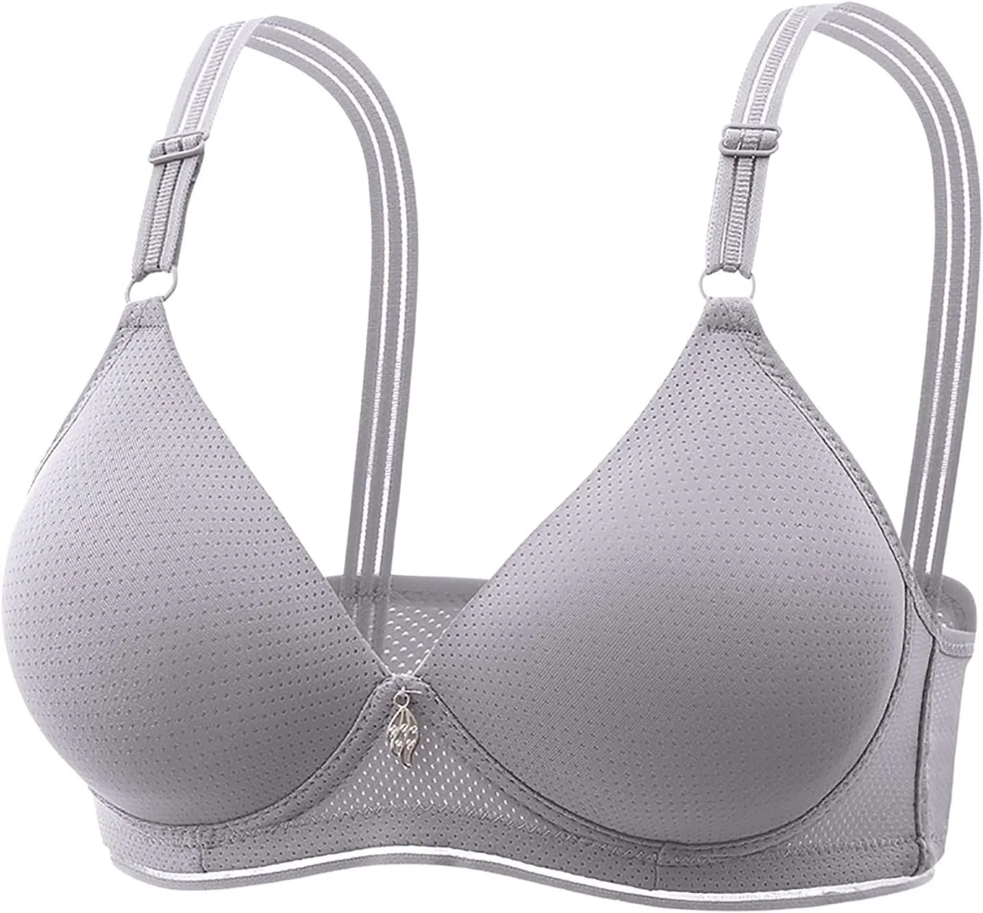 Bras for Older Women, 2025 New Wirefree Bra Stretchable Straps Bras Push Up Bra No Underwire Plus Size Bra