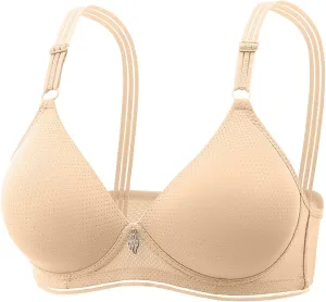 Bras for Older Women, 2025 New Wirefree Bra Stretchable Straps Bras Push Up Bra No Underwire Plus Size Bra