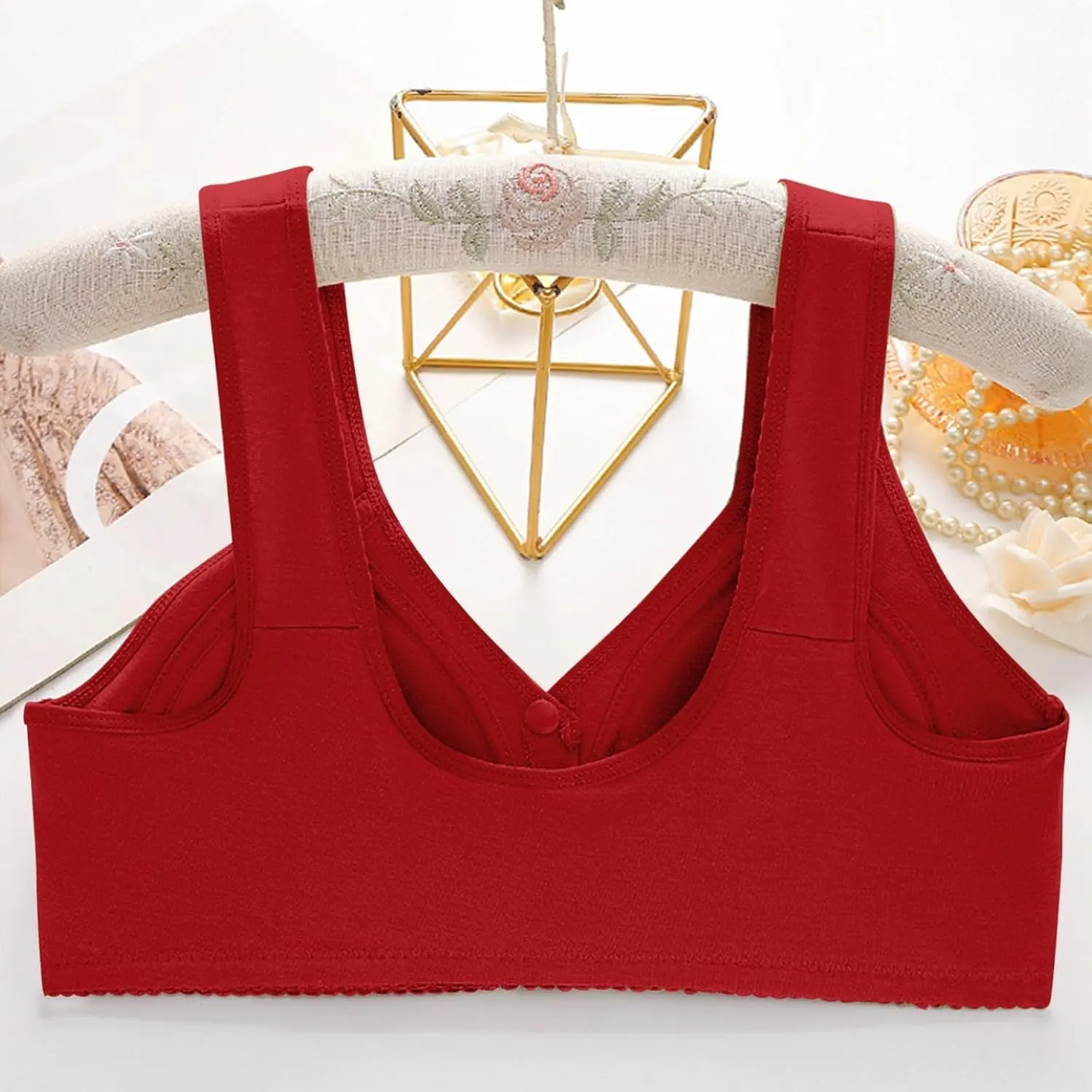 Bras for Women, Charm Front Closure Bras for Women, Comfortable No Underwire Bra Breathable Bra for Women