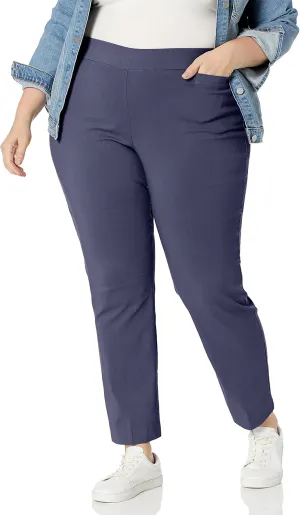 Briggs New York Women's Plus Size Super Stretch Millenium Welt Pocket Pull on Pant