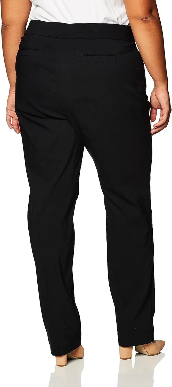 Briggs New York Women's Plus Size Super Stretch Millenium Welt Pocket Pull on Pant