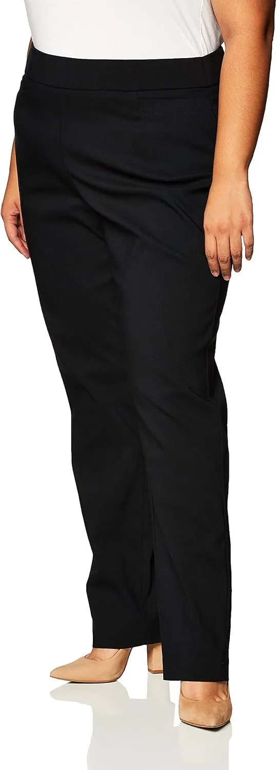 Briggs New York Women's Plus Size Super Stretch Millenium Welt Pocket Pull on Pant