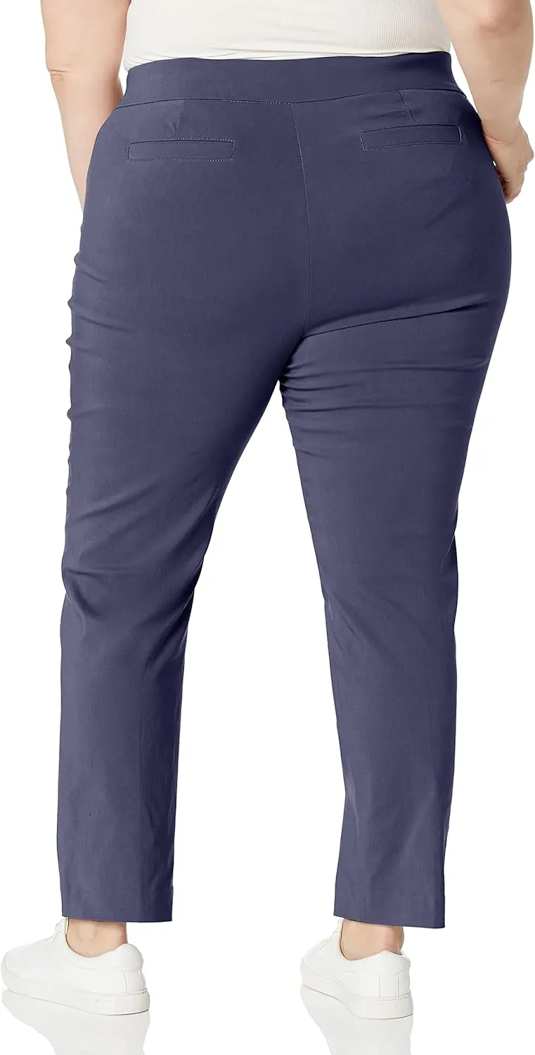 Briggs New York Women's Plus Size Super Stretch Millenium Welt Pocket Pull on Pant