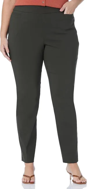Briggs New York Women's Plus Size Super Stretch Millenium Welt Pocket Pull on Pant