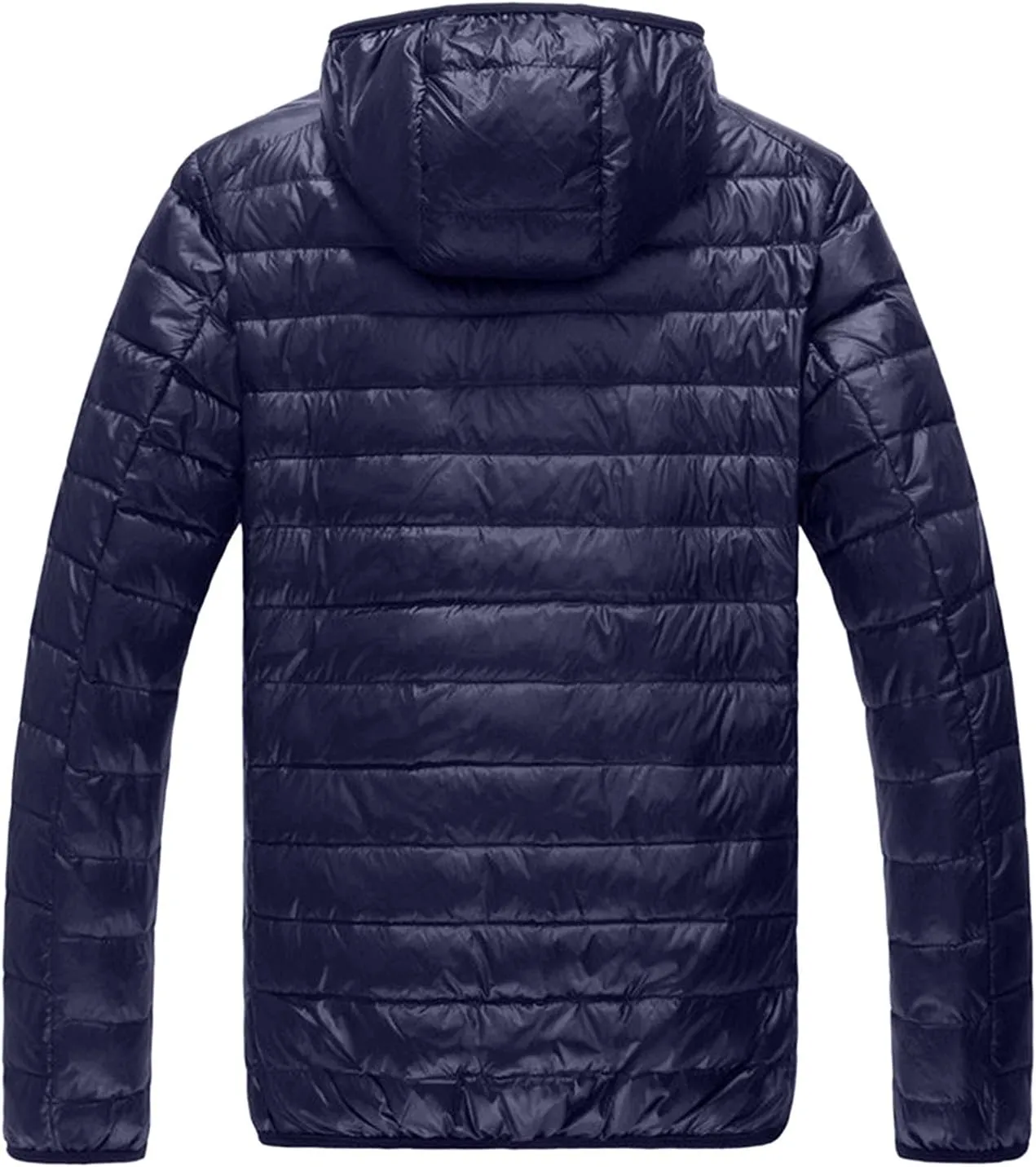 Bubble Jacket For Men With Hood Light Padded Packable Puffer Jacket Hooded Zip Up Lightweight Quilted Down Coat