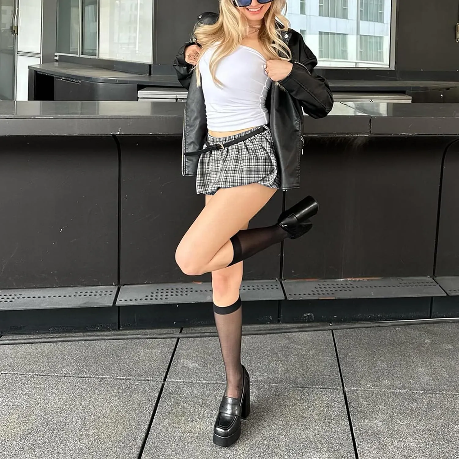 Bubble Skirts for Women - Low Rise Plaid Puffy Hem Going Out Y2k Summer Balloon Short Skirts Mini Skorts