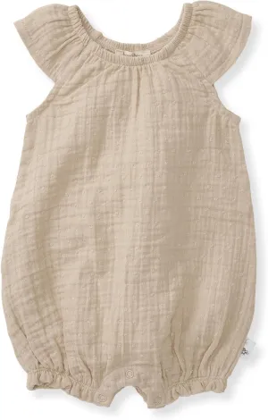 Burt's Bees Baby Baby Girls Bubble Romper, 100% Organic Cotton One-piece Bubble Shortall and Layette Set Girl Outfit