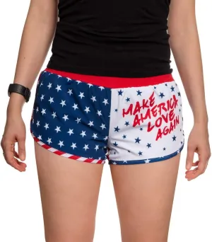 Calhoun USA American Flag Womens Printed Shorts