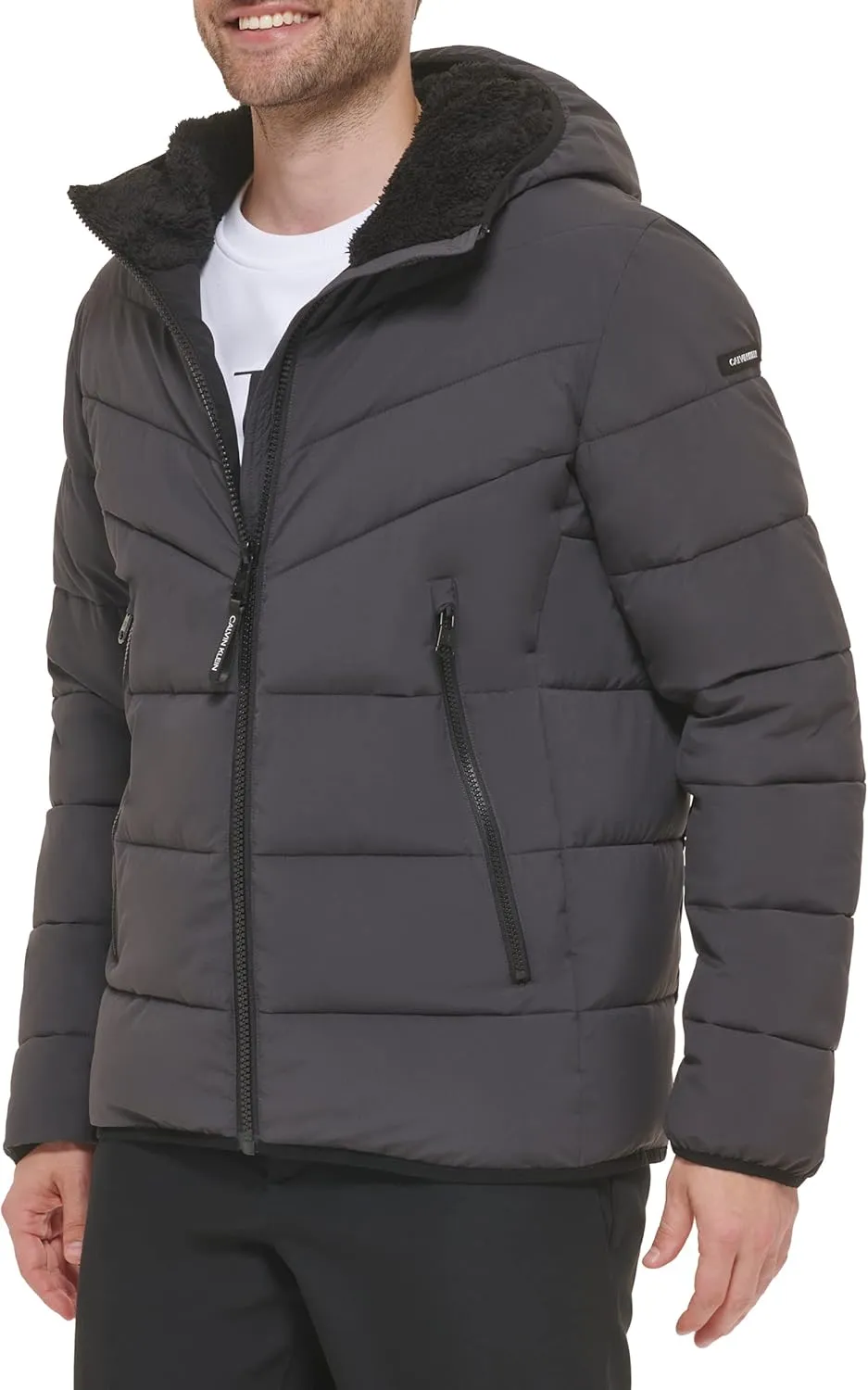 Calvin Klein Men's Snap Front Puffer Jacket