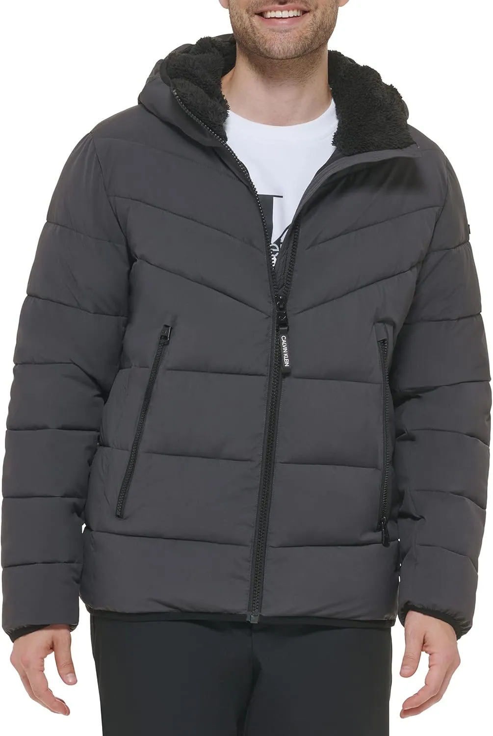Calvin Klein Men's Snap Front Puffer Jacket
