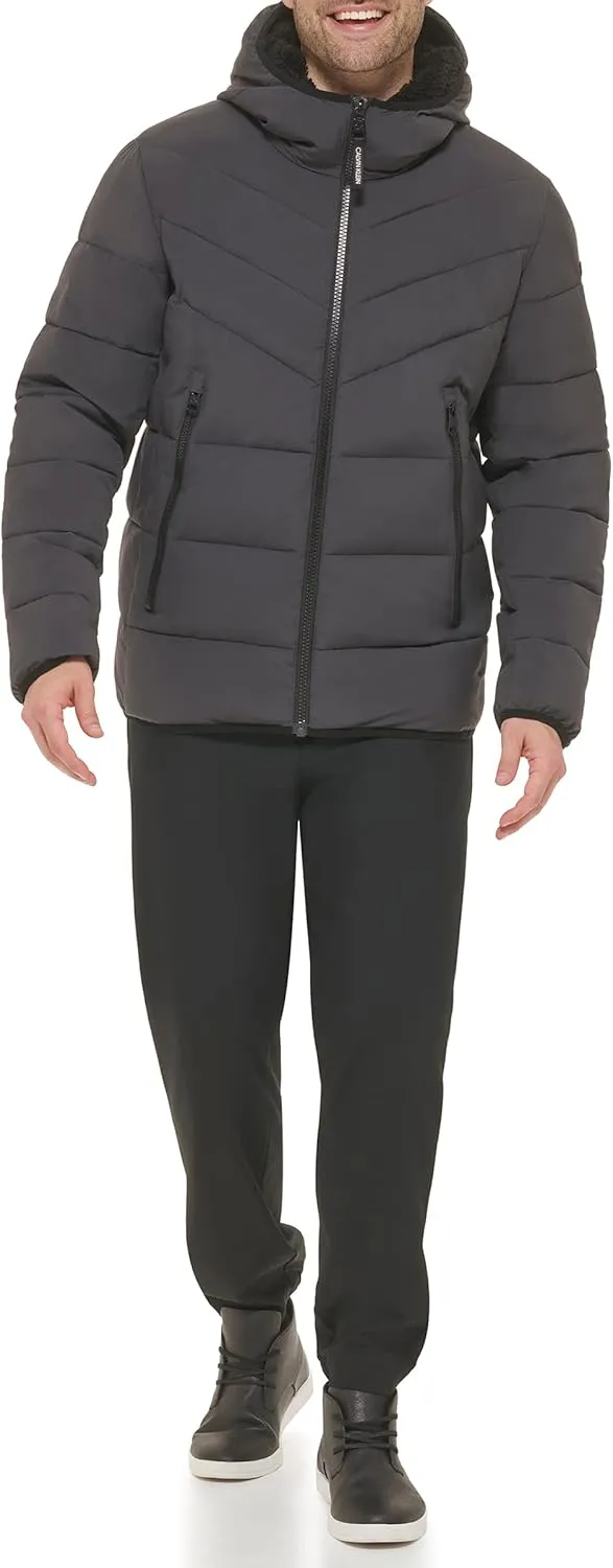 Calvin Klein Men's Snap Front Puffer Jacket