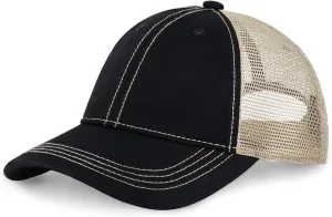CHOK.LIDS Everyday Premium Washed Trucker Hat Unstructured Distressed Pigment Dyed Cap Adjustable Outdoor Headwear