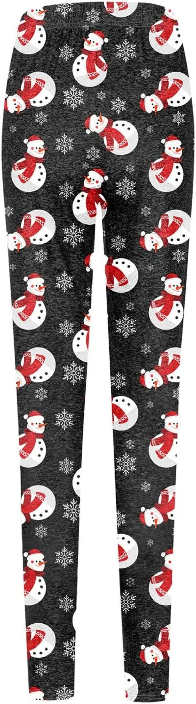 Christmas Leggings for Women Slim Printed Elastic Long Boot Pants Pants Buttery Soft Printed Tights Christmas Flare