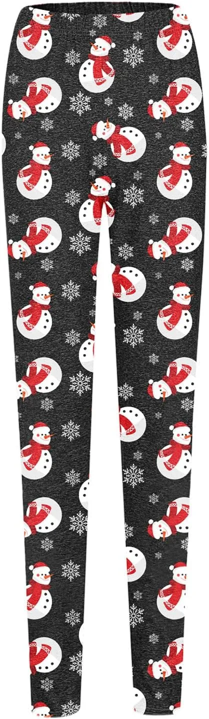 Christmas Leggings for Women Slim Printed Elastic Long Boot Pants Pants Buttery Soft Printed Tights Christmas Flare