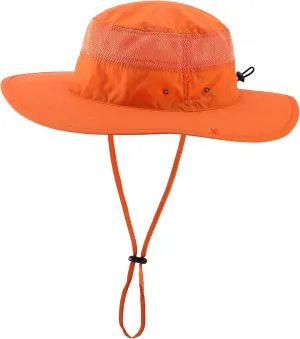 Connectyle Wide Brim Sun Hat for Men Breathable Cowboy Boonie Hat UPF 50  Sun Protection Bucket Hat for Fishing Hiking