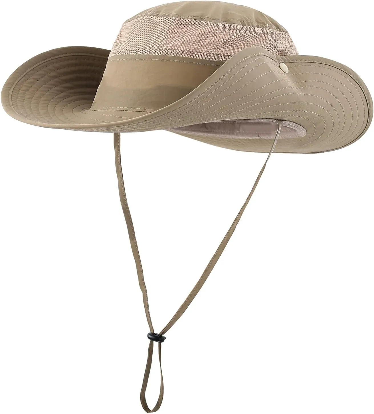 Connectyle Wide Brim Sun Hat for Men Breathable Cowboy Boonie Hat UPF 50  Sun Protection Bucket Hat for Fishing Hiking
