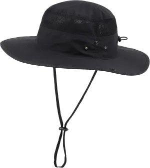 Connectyle Wide Brim Sun Hat for Men Breathable Cowboy Boonie Hat UPF 50  Sun Protection Bucket Hat for Fishing Hiking