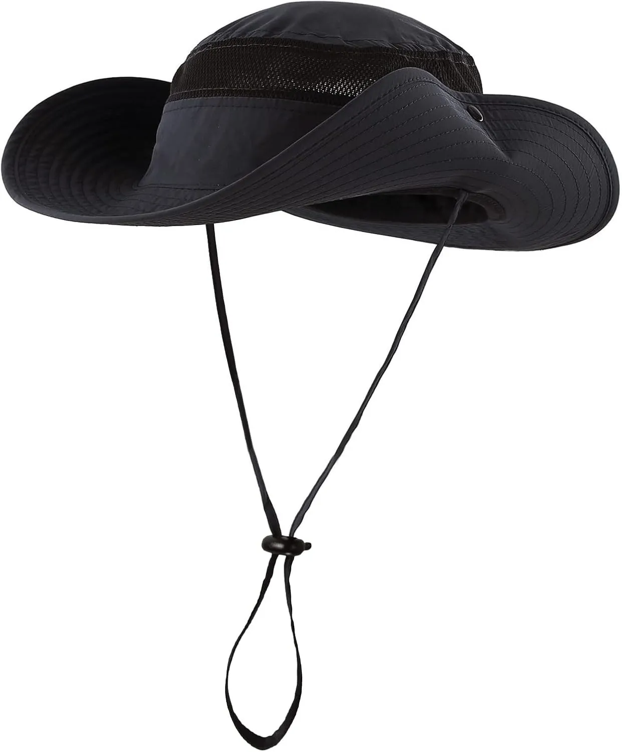 Connectyle Wide Brim Sun Hat for Men Breathable Cowboy Boonie Hat UPF 50  Sun Protection Bucket Hat for Fishing Hiking